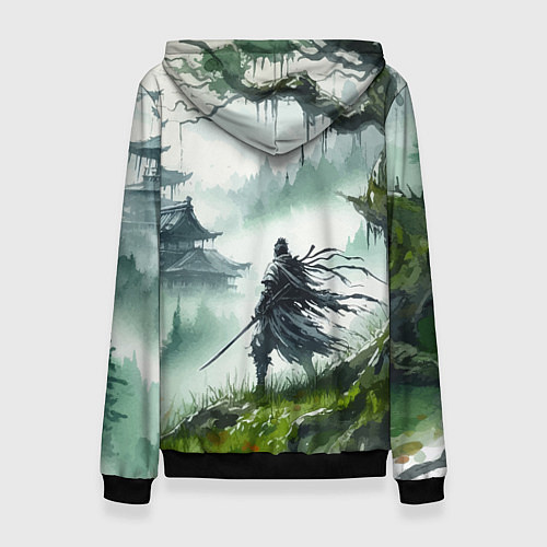 Женская толстовка Samurai - ghost of Tsushima / 3D-Черный – фото 2