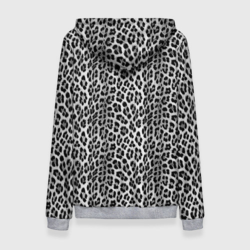 Женская толстовка Черно-белая шкура леопарда / 3D-Меланж – фото 2