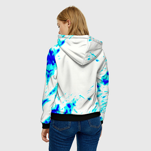 Женская толстовка Portal краски / 3D-Черный – фото 4