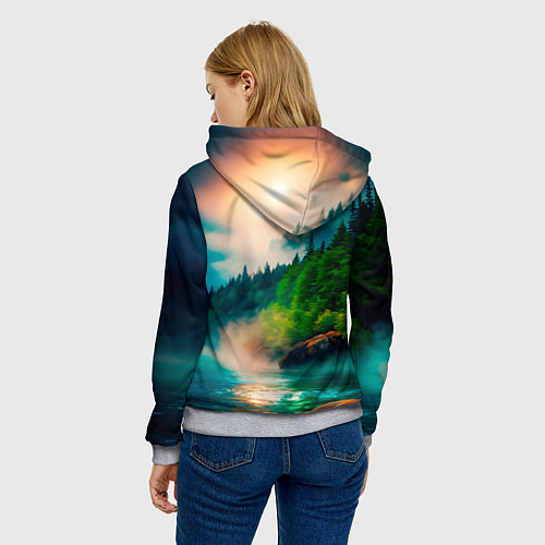 Женская толстовка Полет орла / 3D-Меланж – фото 4