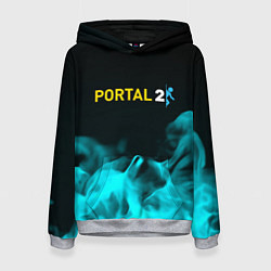 Толстовка-худи женская Portal fire blue, цвет: 3D-меланж