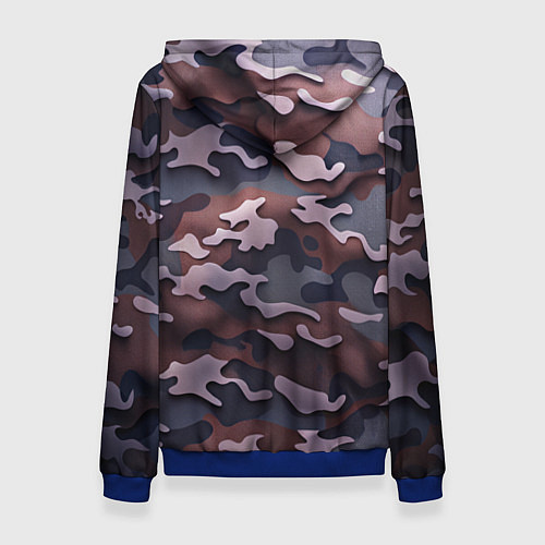 Женская толстовка Камуфляж-грязь / 3D-Синий – фото 2