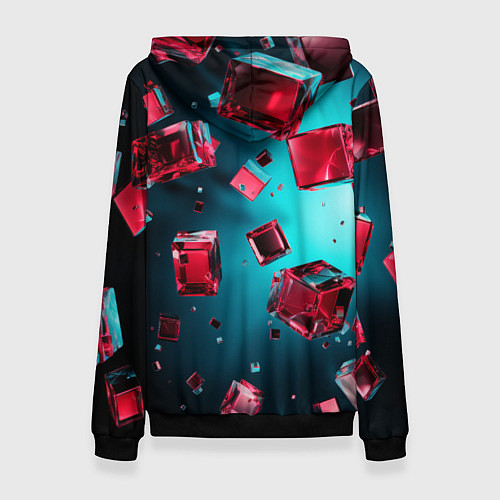 Женская толстовка Взрыв из камней / 3D-Черный – фото 2