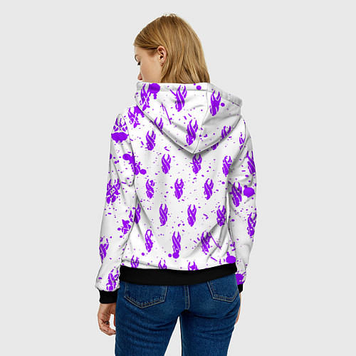 Женская толстовка The Elder scrolls pattern game / 3D-Черный – фото 4