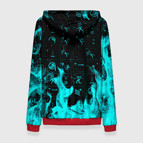 Женская толстовка Half life fire x portal game / 3D-Красный – фото 2