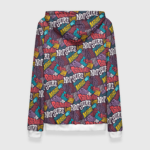 Женская толстовка Сомнения / 3D-Белый – фото 2