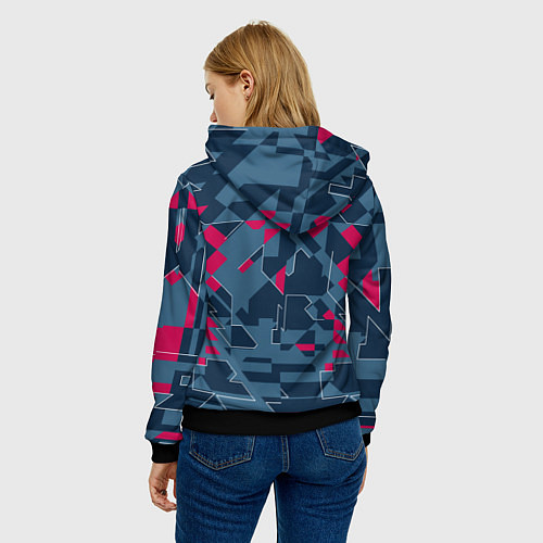 Женская толстовка Геометрическая математика узора / 3D-Черный – фото 4
