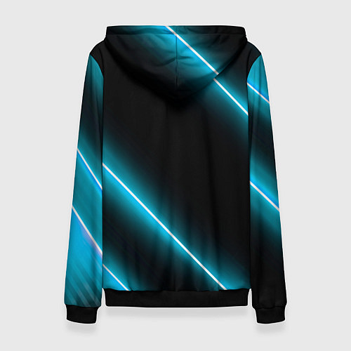 Женская толстовка No Mans Sky неоновые светящиеся линии / 3D-Черный – фото 2