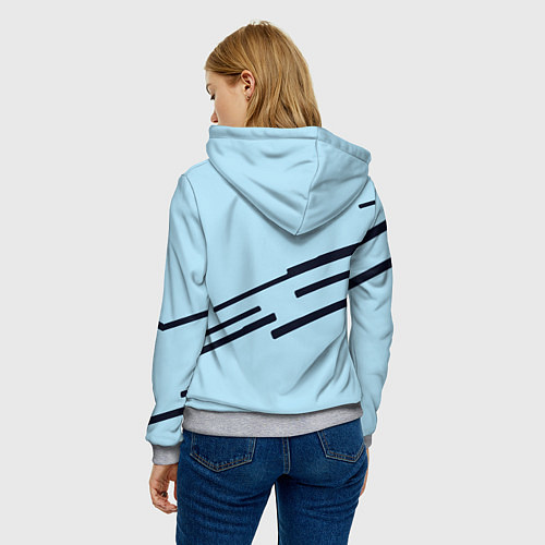 Женская толстовка Half life geometry steel / 3D-Меланж – фото 4