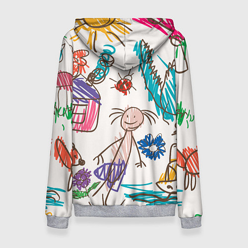 Женская толстовка Детский принт / 3D-Меланж – фото 2