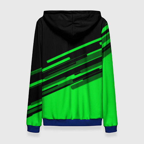 Женская толстовка Arsenal geometry line green / 3D-Синий – фото 2