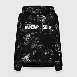Толстовка-худи женская Rainbow Six black ice, цвет: 3D-черный
