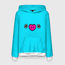 Толстовка-худи женская BT21-Mang, цвет: 3D-белый