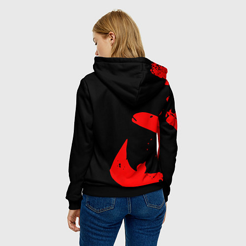 Женская толстовка Shadow Warrior japan / 3D-Черный – фото 4