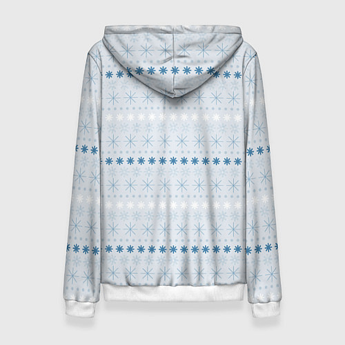 Женская толстовка Светлый паттерн со снежинками / 3D-Белый – фото 2
