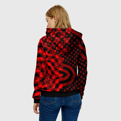 Женская толстовка Nirvana star pattern / 3D-Черный – фото 4