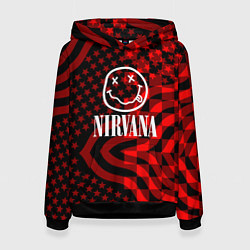 Толстовка-худи женская Nirvana star pattern, цвет: 3D-черный