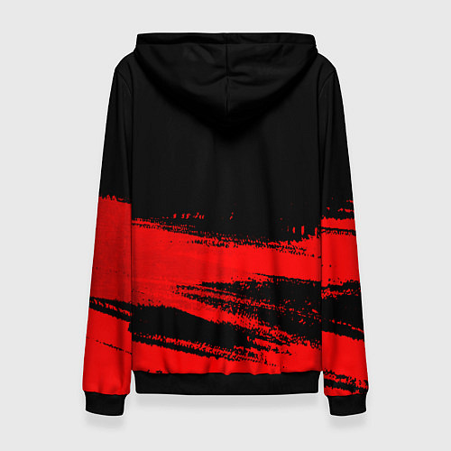 Женская толстовка Mass Effect - red gradient посередине / 3D-Черный – фото 2