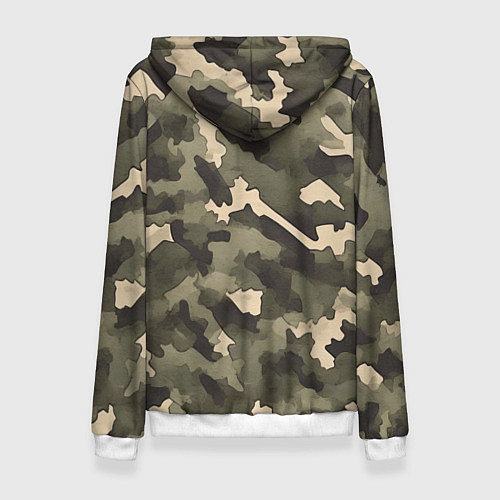 Женская толстовка Армейский камуфляж песчаный / 3D-Белый – фото 2