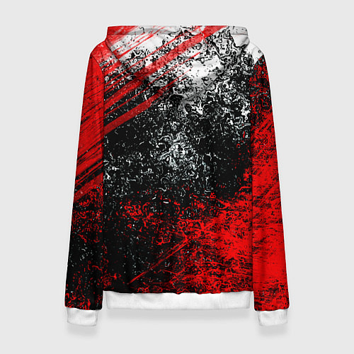 Женская толстовка Doom - красные краски и лого / 3D-Белый – фото 2