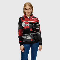 Толстовка-худи женская СS deagle aggressor, цвет: 3D-черный — фото 2