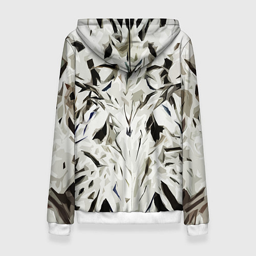 Женская толстовка Black and white abstraction / 3D-Белый – фото 2