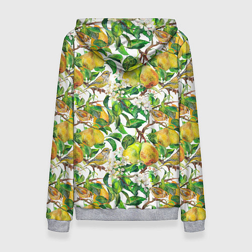 Женская толстовка Груша и птичка зеленушка / 3D-Меланж – фото 2
