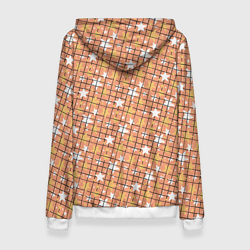 Женская толстовка Звёзды в клеточку / 3D-Белый – фото 2