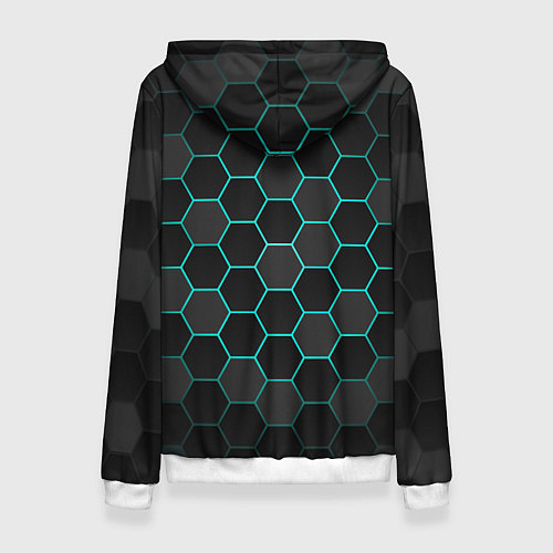 Женская толстовка Геометрия сотовой брони / 3D-Белый – фото 2