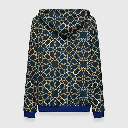 Женская толстовка Геометрический паттерн арабеска / 3D-Синий – фото 2