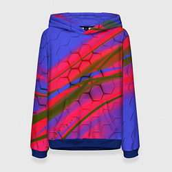 Женская толстовка Неоновая броня соты