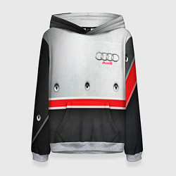 Женская толстовка Audi metal sport