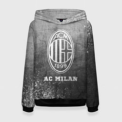 Толстовка-худи женская AC Milan - grey gradient, цвет: 3D-черный