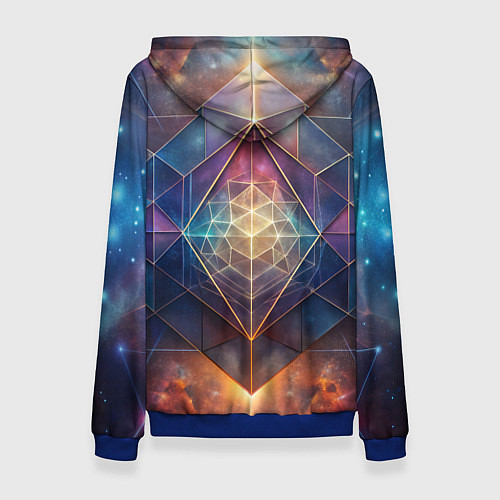 Женская толстовка Космическая геометрическая абстракция / 3D-Синий – фото 2