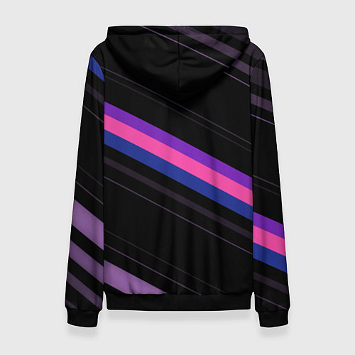 Женская толстовка Неоновые полосы / 3D-Черный – фото 2