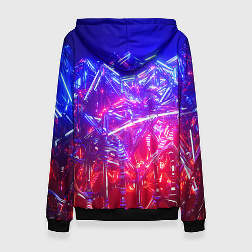 Женская толстовка Неоновая геометрическая абстракция / 3D-Черный – фото 2