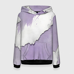 Толстовка-худи женская Штукатурка и лавандовая краска, цвет: 3D-черный