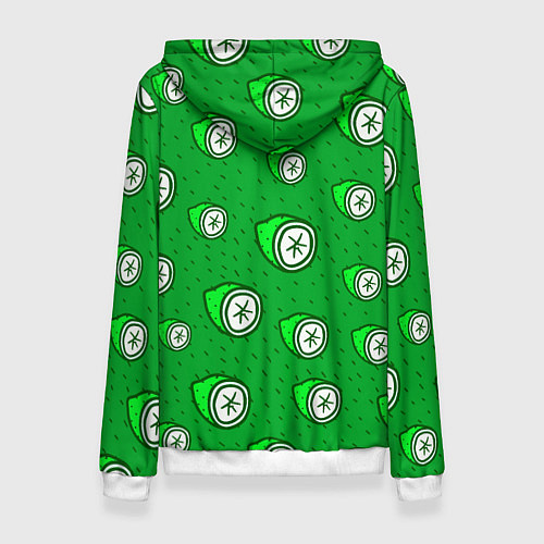 Женская толстовка Лимонный паттерн / 3D-Белый – фото 2