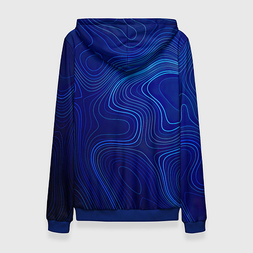 Женская толстовка Синяя топография / 3D-Синий – фото 2