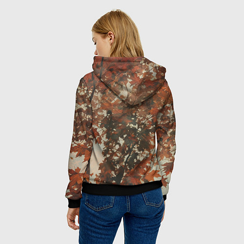 Женская толстовка Ксеноморф в клетчатом шарфе / 3D-Черный – фото 4