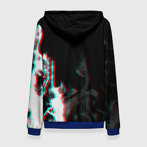 Женская толстовка Baldurs Gate glitch fire / 3D-Синий – фото 2