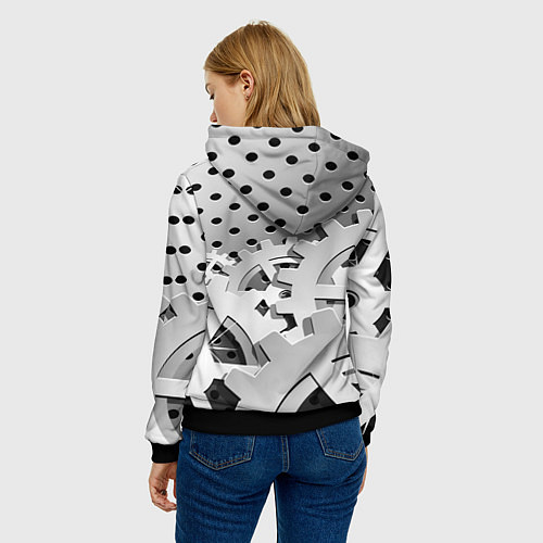 Женская толстовка Lexus carbon steel / 3D-Черный – фото 4