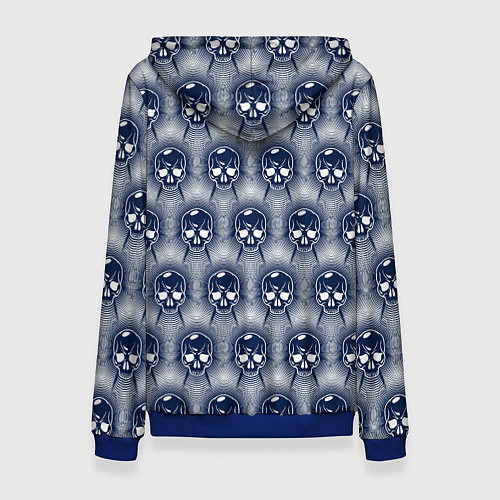 Женская толстовка Черепной паттерн / 3D-Синий – фото 2