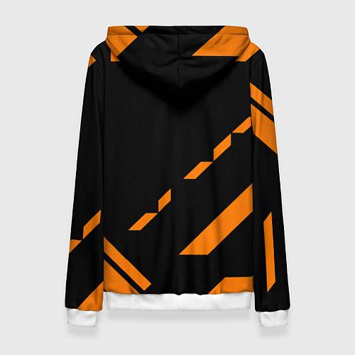 Женская толстовка Half life geometry orange / 3D-Белый – фото 2