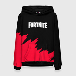 Толстовка-худи женская Fortnite розовые краски, цвет: 3D-черный