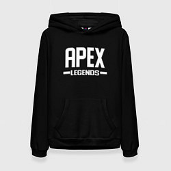 Толстовка-худи женская Apex legends logo white, цвет: 3D-черный