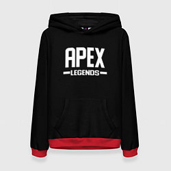 Толстовка-худи женская Apex legends logo white, цвет: 3D-красный