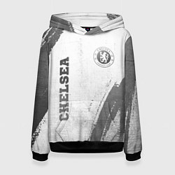 Толстовка-худи женская Chelsea - white gradient вертикально, цвет: 3D-черный