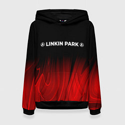 Толстовка-худи женская Linkin Park 2024 red plasma, цвет: 3D-черный