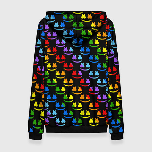 Женская толстовка Marshmello pattern neon / 3D-Черный – фото 2